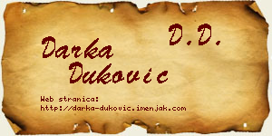 Darka Duković vizit kartica
